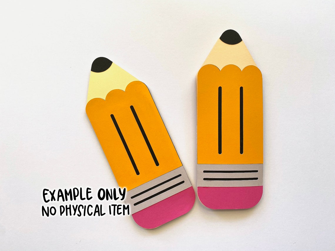 Pencil Gift Card Holder SVG Template School Students Class Etsy