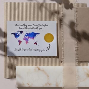 Carte de voyage à gratter et à révéler