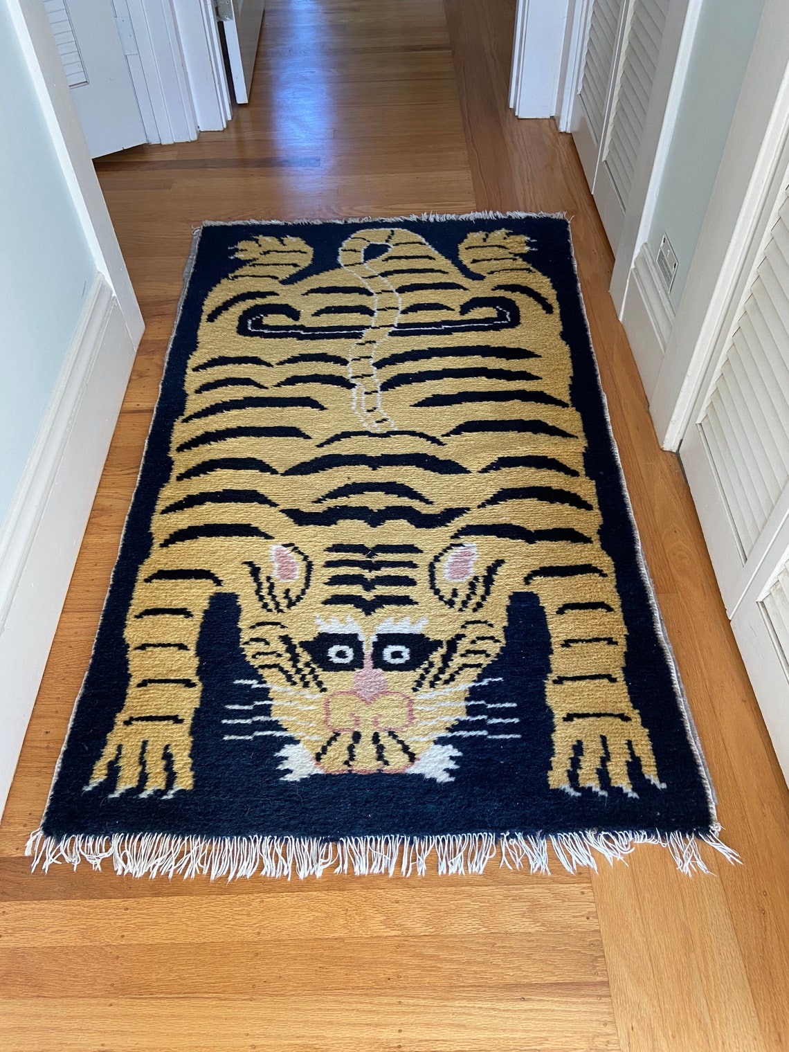 Tibetan Tiger Rug Vintage Tiger Rug Wool Throw Rug Animal Etsy