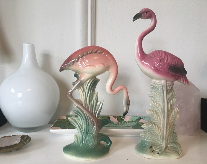 Vintage Brad Keeler Flamingo CA Pottery Ceramic Flamingos Pink Flamingo