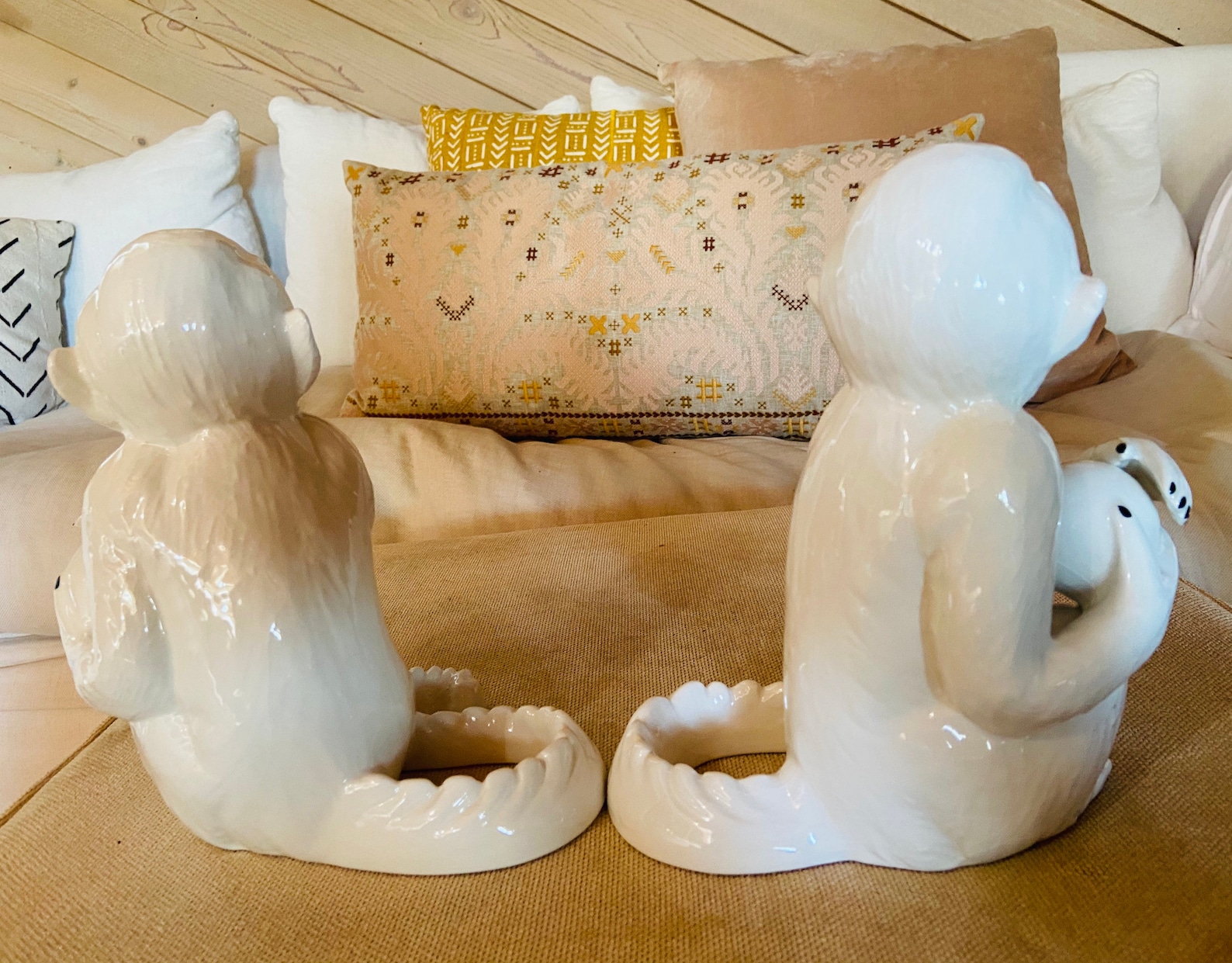 Vintage Ceramic Monkey Bookends Chelsea House Monkey Bookends Etsy