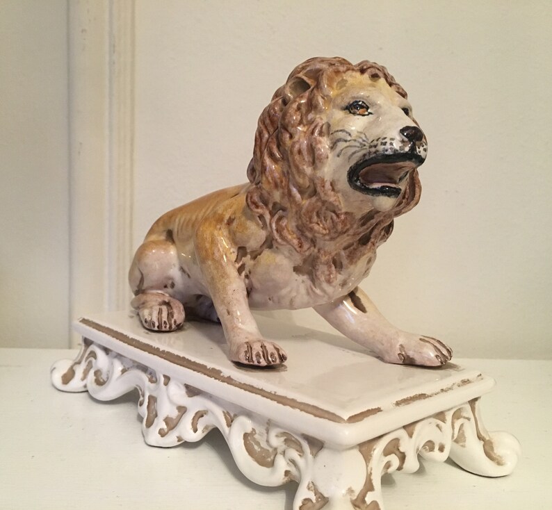 lion ceramic statues