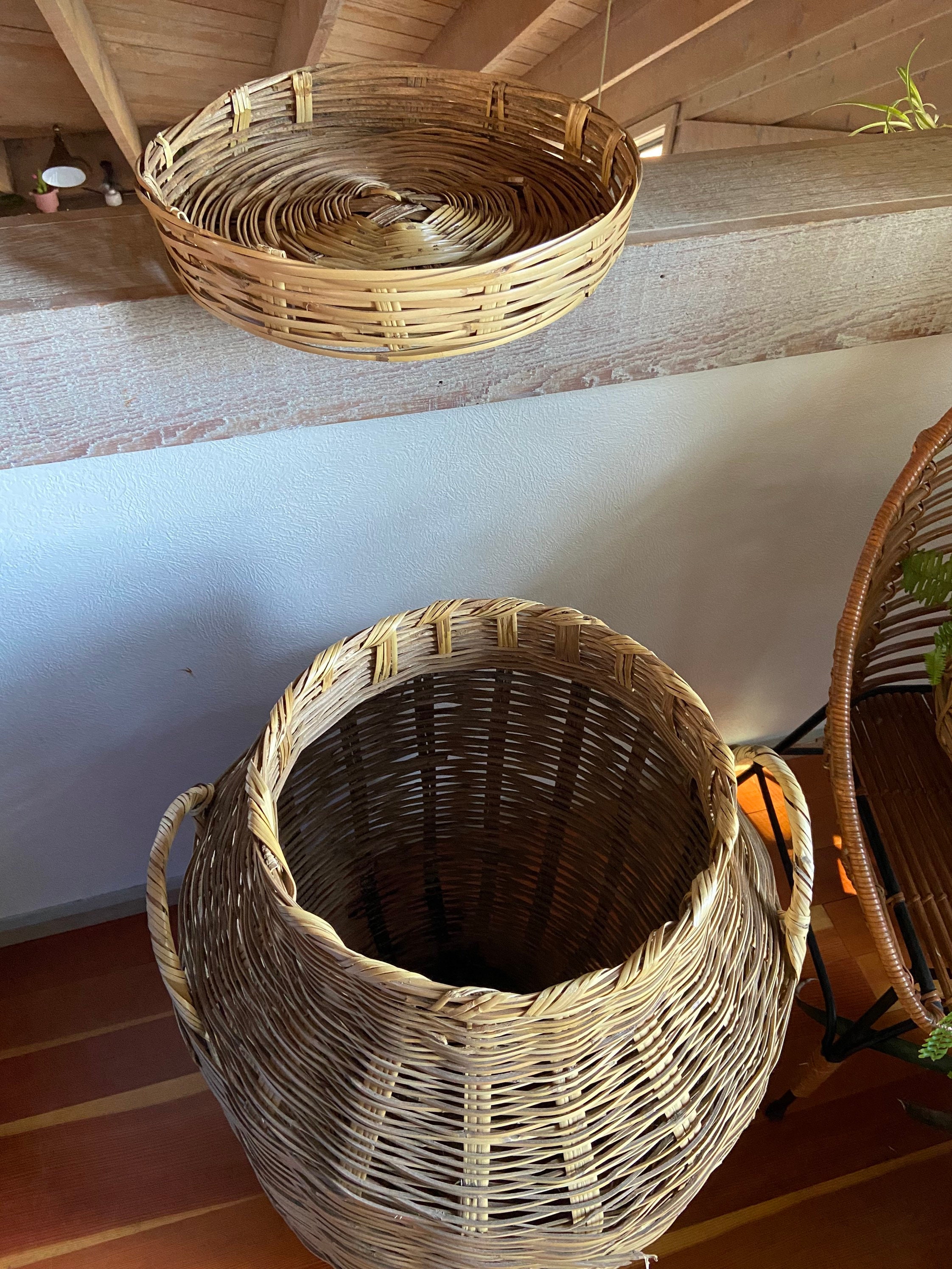 大きなウィッカーバスケット 11598 ウィッカーバスケット | POSH LIVING CO.,LTD.