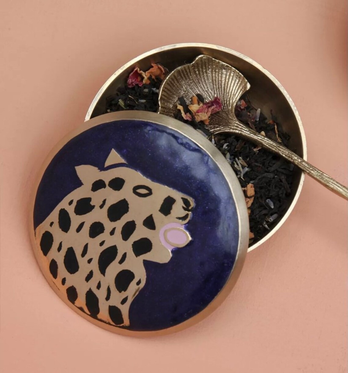 Leopard box cheetah box jewelry box lidded box wild cat Etsy