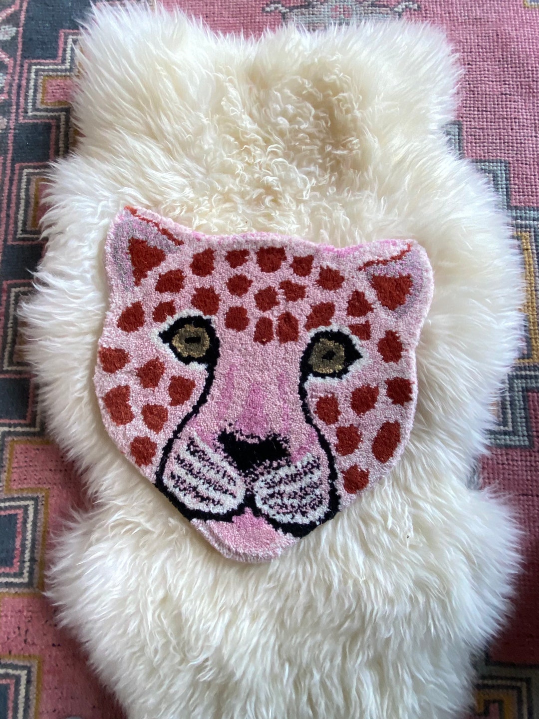 Animal Print Rug Leopard Rug Pink Leopard Print Rug Nursery Rug Art Big ...