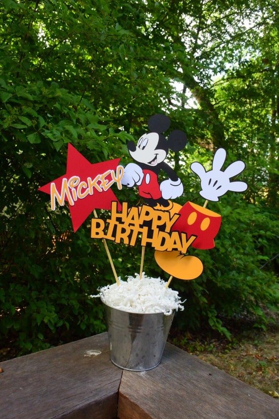 Mickey Mouse Birthday Table Centerpiece, Mickey Mouse Birthday Decorations, Party Decorations, Mickey Mouse Clubhouse