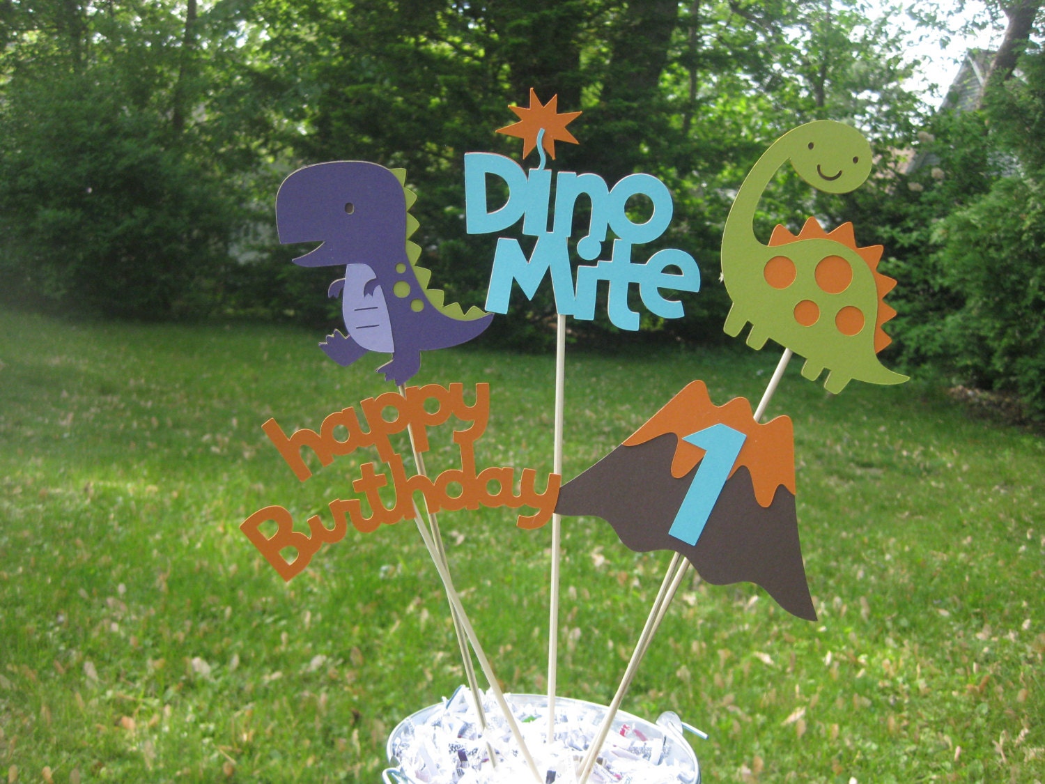 Dinosaur Table Centerpiece Dinosaur Birthday Decorations Boy Etsy