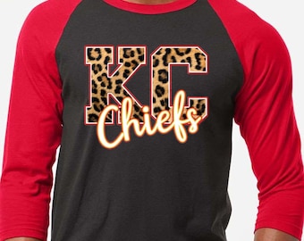 KC Chiefs Leopard Top - Kansas City - KCMO - KC Football