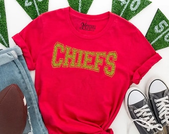 Chiefs Glitter Top - Kansas City - KCMO - KC Football