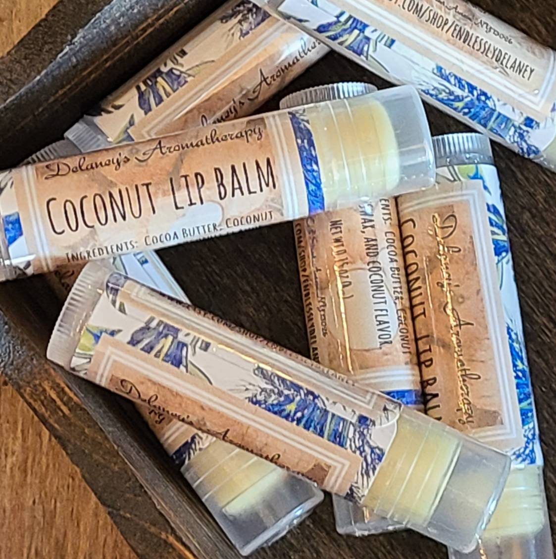 Coconut Lip Balm Cocoa Butter Coconut Oil Beeswax Coconut Etsy