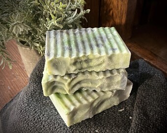 Handmade Cedarwood Tea Tree Scrub Soap, All Natural Coconut Oil