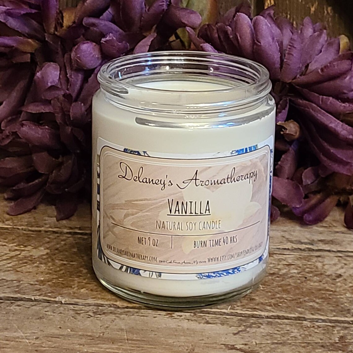 Vanilla Candle Vanilla Soy candle 9 oz candle Natural Soy Etsy