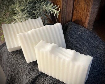 Unscented handmade soap, made with coconut oil and essential oils, all natural and gentle