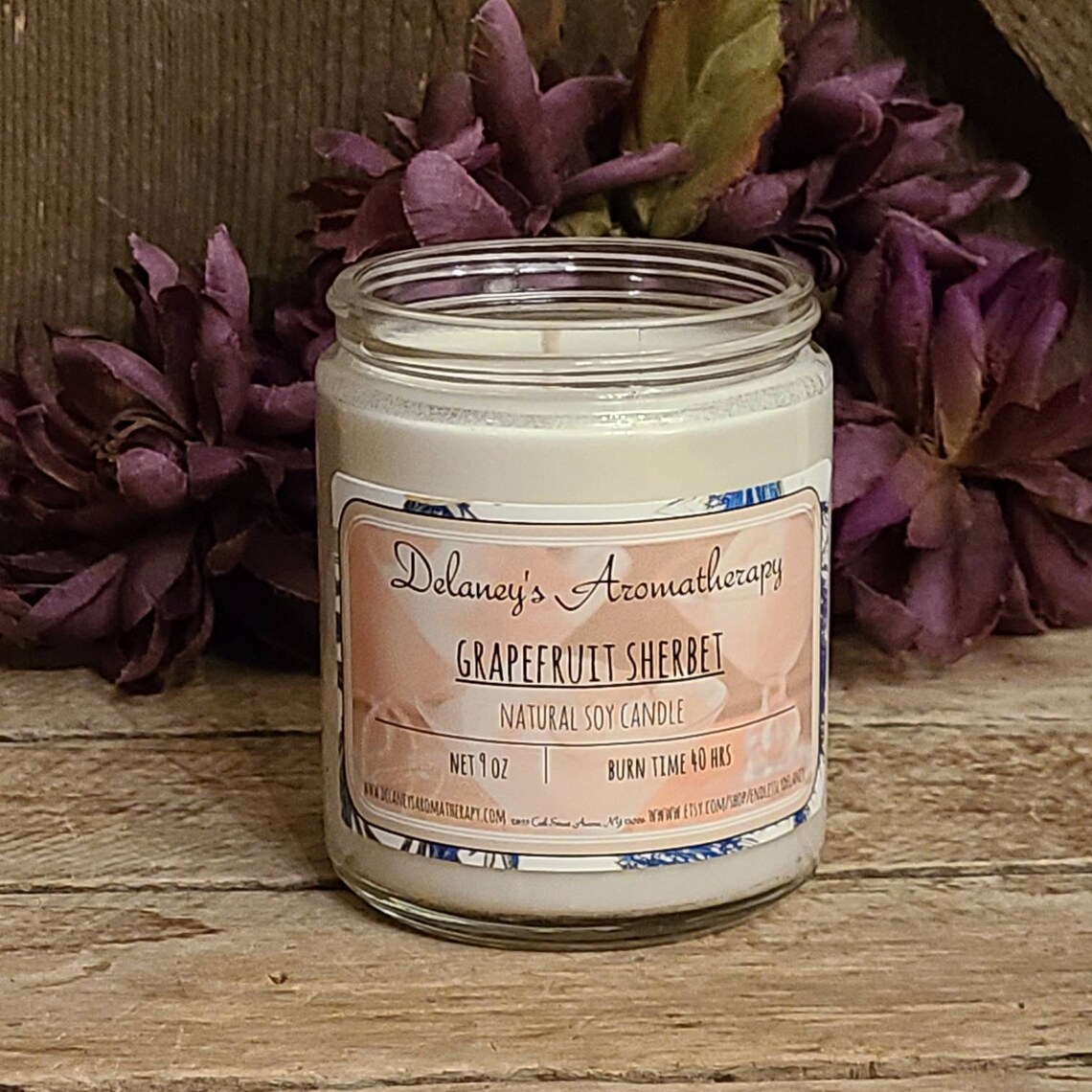 Grapefruit Sherbet Candle Essential oil candle 9 oz candle Etsy