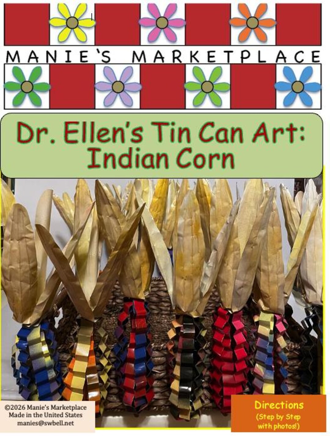 Indian Corn: Dr. Ellen’s Tin Can Art Pattern - Etsy