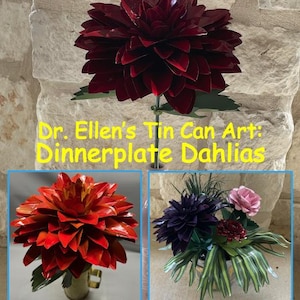 ディナープレート・ダリア：エレン博士の缶アートパターン