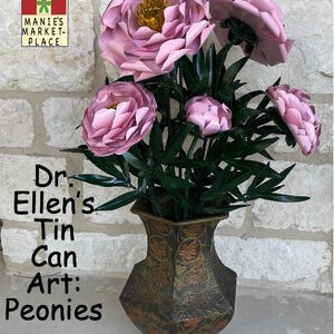 Peonies: Dr. Ellen’s Tin Can Art Pattern