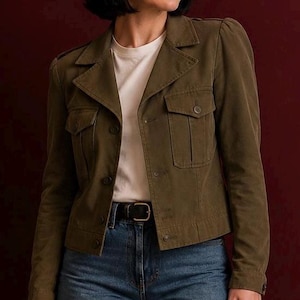Original WWII US Army Ike Jacket 40R Olive Drab Wool Military Uniform 1940s GUC