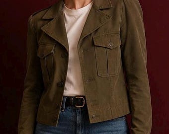 Original WWII US Army Ike Jacket 40R Olive Drab Wool Military Uniform 1940s GUC