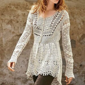 long sleeve crochet cardigan, gift ideas , women clothing, spring  designs,