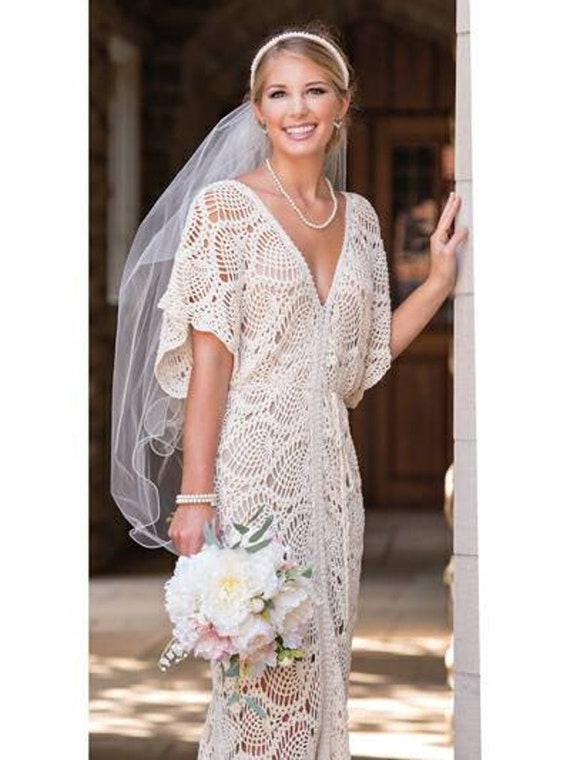 Abito da sposa all'uncinetto abbigliamento Bo ho abito | Etsy Italia