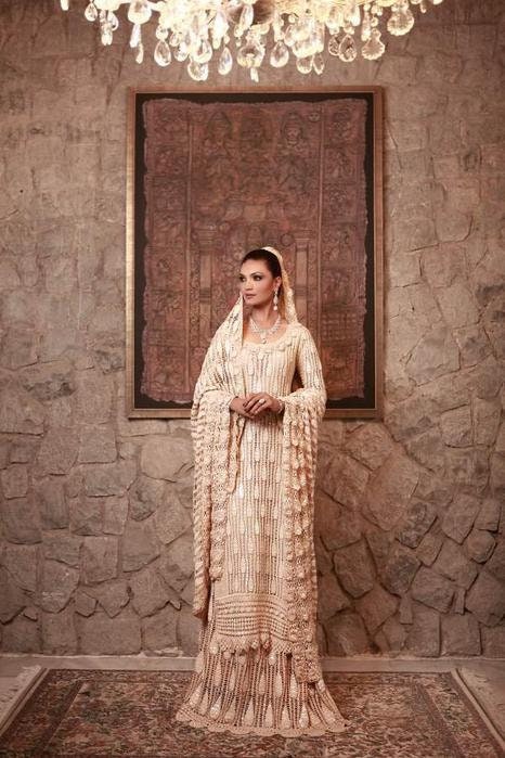 Traditional Wedding Attire of India, Set Consisting of Dress & Shawl