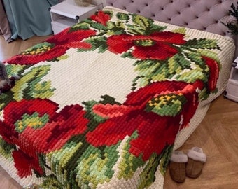 king size blanket,gift ideas,flowers pattern,home decor