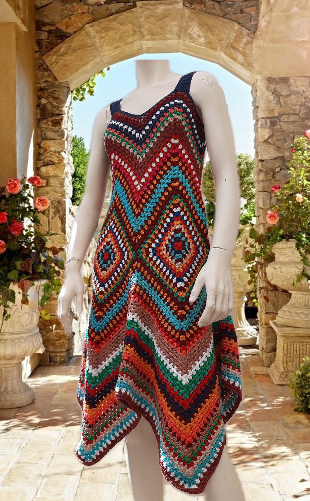 Long Crochet Dresswedding Dressesbridal Clothingbeach - Etsy