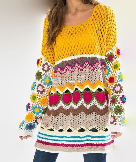 Chemise Au Crochet A Manches Longues Chemise De Plage Fete Etsy France
