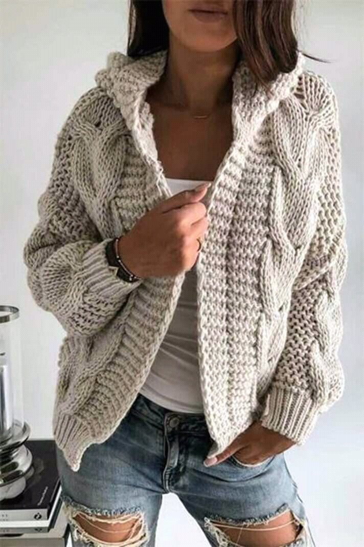 Knitt Cardigan ,knitting Coat , Cardigan With Braids,warm Dress,cozy ...