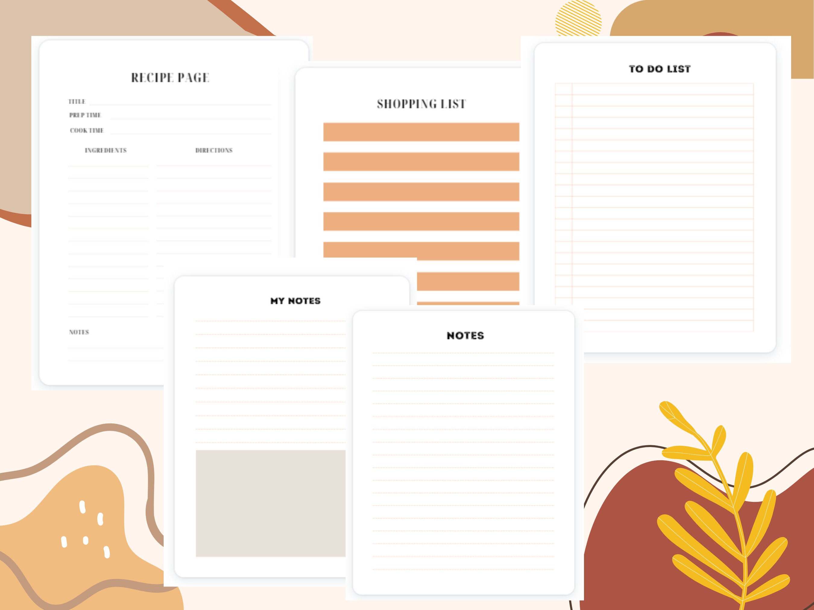 Printable Meal Plan Binder - Etsy