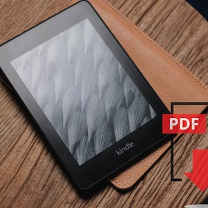 Conjunto de modelos de PDF de couro Kindle Paperwhite 2021 e 2019 No.11 - Padrão de couro digital - Impressão em tamanho A4 e carta