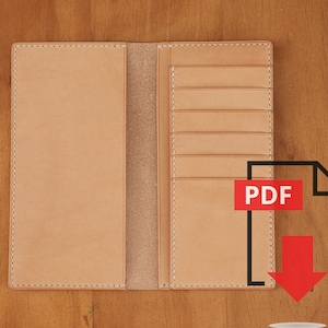 Leather Breast Wallet PDF Template Set No.6 - Digital Leatherworking Pattern - A4 & Letter Size