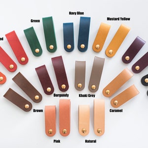 13 Colors | Leather Swivel Key Holder | Personalized Key Fob | Custom Gift | Key chain | Italian Vegetable tanned leather