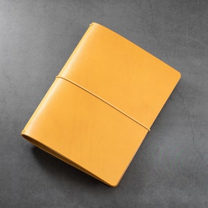 All Sizes - Mustard Yellow Buttero Leather Traveler's Notebook Cover  (No inserts included)