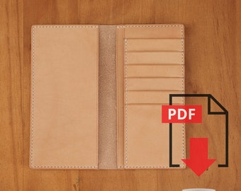 Leather Breast Wallet PDF Template Set No.6 - Digital Leatherworking Pattern - A4 & Letter Size