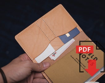PDF-mall för läderplånböcker i fält – digitalt lädermönster