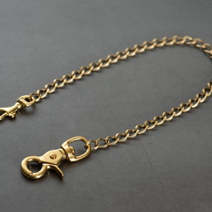 Cadena de billetera de latón macizo con gatillo de presión