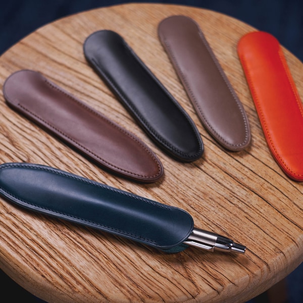 13 COLORS - Buttero Leather Single Pen Sleeve