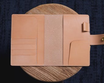 B6 Buttero Leather Strap Notebook Cover - Pocket Layout, Fits Stalogy 365 & Sterling Ink Planner