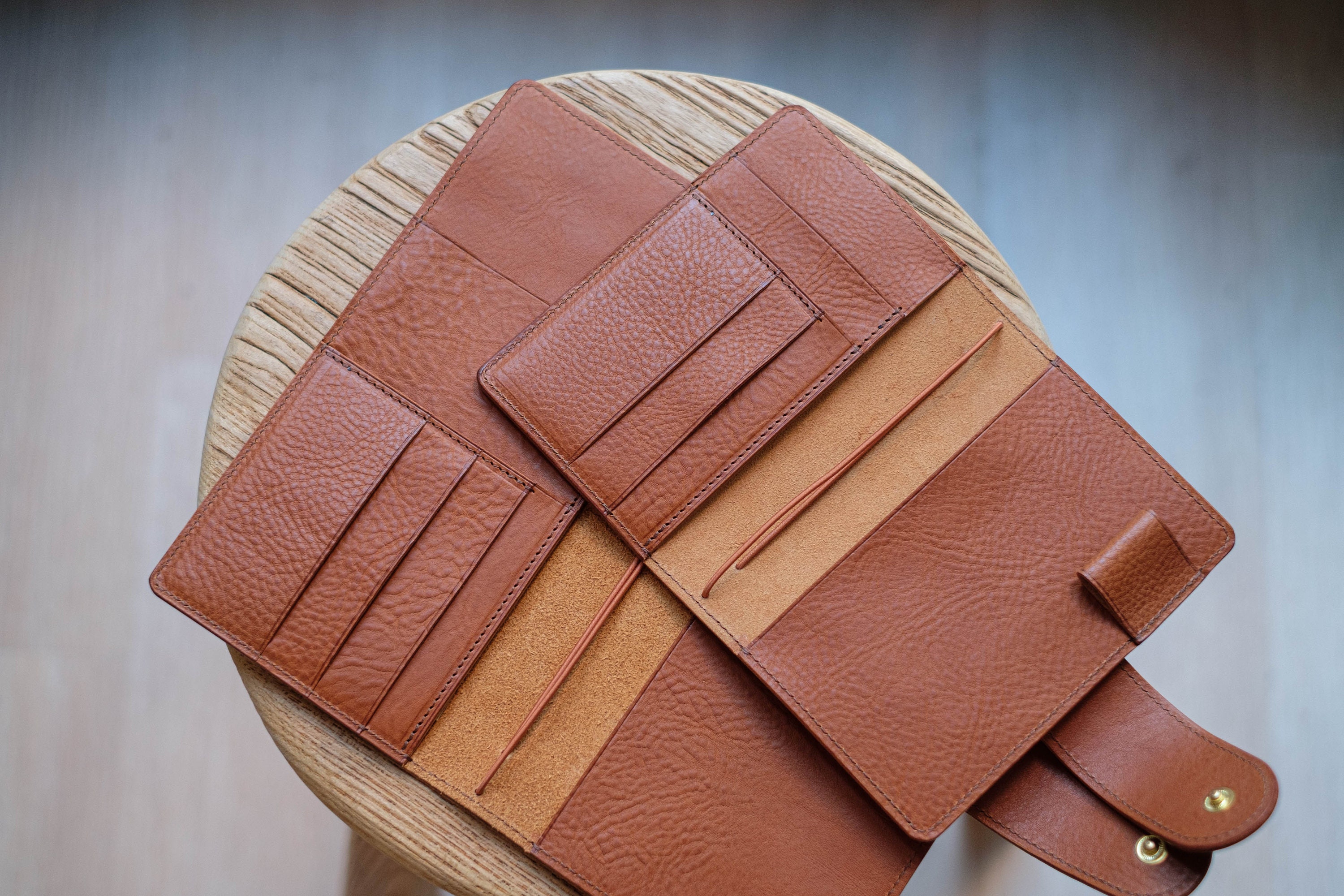 Leather Hobonichi Weeks Mega Cover - Undyed Leather