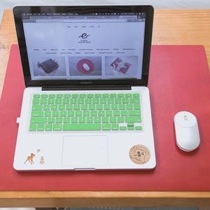 12 COLORS - Red Buttero Leather Desk / Keyboard & Mouse Pad