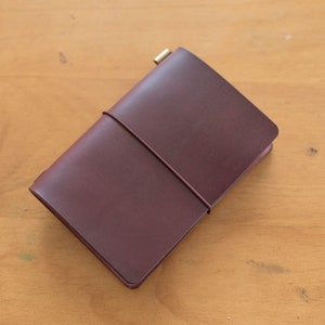All Sizes - Burgundy Buttero Traveler&#39;s Notebook Cover (No inserts included)