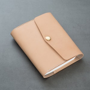 A6/Hobonichi/Midori MD Natural Trifold Leather Notebook Cover