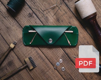 Leather Glasses and Sunglasses Sleeve PDF Template Set No.35 - Digital Leatherworking Pattern - A4 & Letter Size