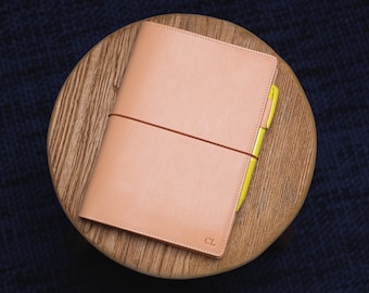 13 COLORS - A5/Hobonichi Cousin/Seven Seas Elastic Closure Buttero Leather Notebook Cover