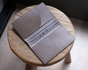 ALL SIZES - Khaki Grey Buttero Leather Stitched Traveler's Notebook (No inserts included)