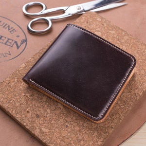 Horween Shell Cordovan No. 8,  3-Slot, Coin Pocket Billfold Wallet