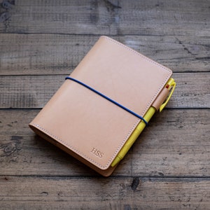 A6/Hobonichi/Midori MD Natural Elastic Closure Notebook Cover
