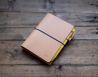 13 COLORS - A6/Hobonichi/Midori MD Buttero Leather Elastic Closure Notebook Cover